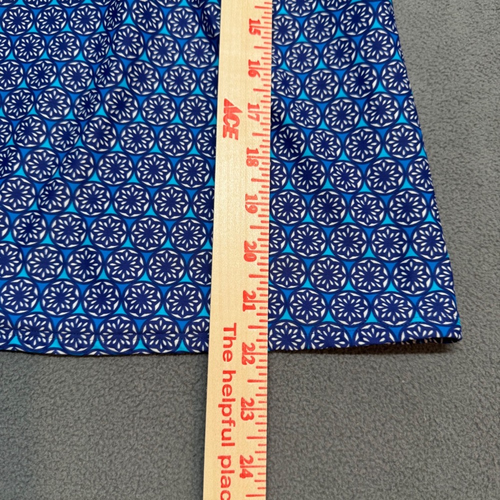 LL Bean Tankini Swim Top Geometric Tile Print Modest Blue Size 12 Reg 294260 - Picture 6 of 9